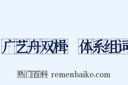 广艺舟双楫·体系组词是什么意思的图片